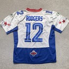 Reebok NFL Pro Bowl Aaron Rodgers #12 Packers Jersey Size 50 Blue/White/Red — photo 5