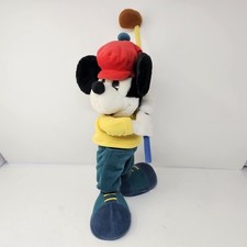 Vintage Disney Store Golfing Mickey Mouse Plush Stuffed Animal Cartoon Golf Toy