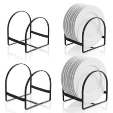4pcs Kitchen Cupboard Plate Organiser Rack (Cabinet Dish Storage Holder Stand )