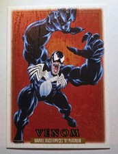 2024 Upper Deck Marvel Masterpieces '92 Platinum Venom Wood Parallel SSP #97
