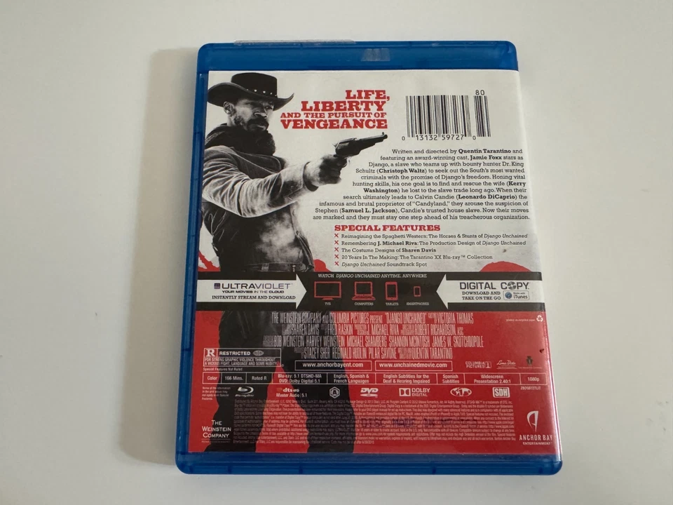 Django Unchained (Blu-ray, 2012) Tested Working - Image 3 of 3