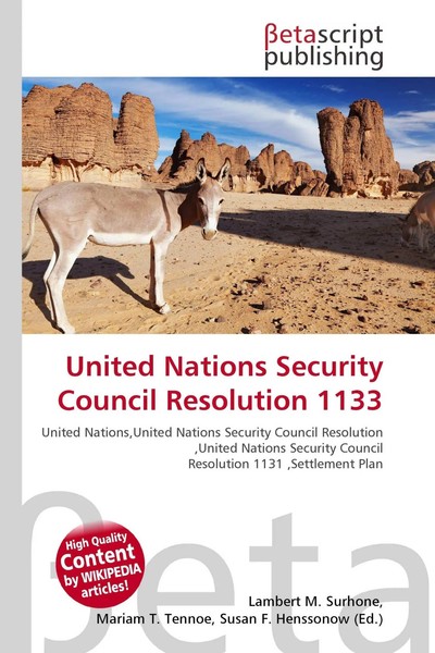 Lambert M. Surhone (U. A.) | United Nations Security Council Resolution 1133-image