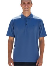 Calvin Klein Pique Polo Shirt Men s XL Blue Short Sleeve Cotton EXCELLENT