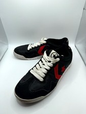 Converse Mens 8.5 Sneakers Black Red Suede Lo...