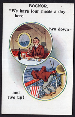 1910-20 COL PC ''WIR HABEN HIER VIER MAHLZEITEN AM TAG'' -- BOGNOR