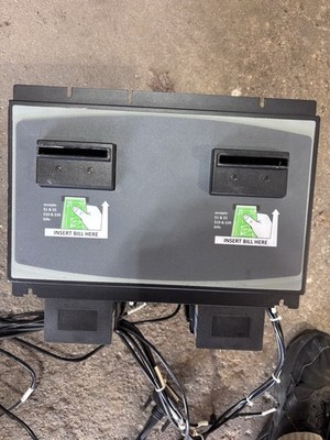 Twin Dollar Bill Acceptor/validator. ICT Model V6-36F0M-USD4-T2. Accepts $1-$20
