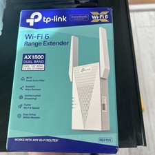 TP-Link AX1800 Dual Band Wi-Fi 6 Range Extender  5 GHz 1201 Mbps  RE615X