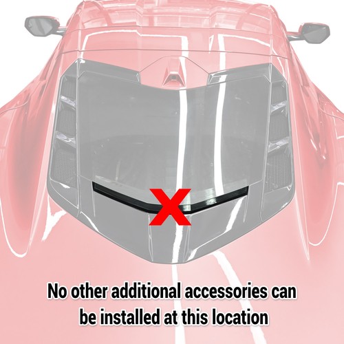 Gloss Black Flash Rear Window Applique Louver Trim For Corvette C8 Coupe 2020-25 - Picture 4 of 15