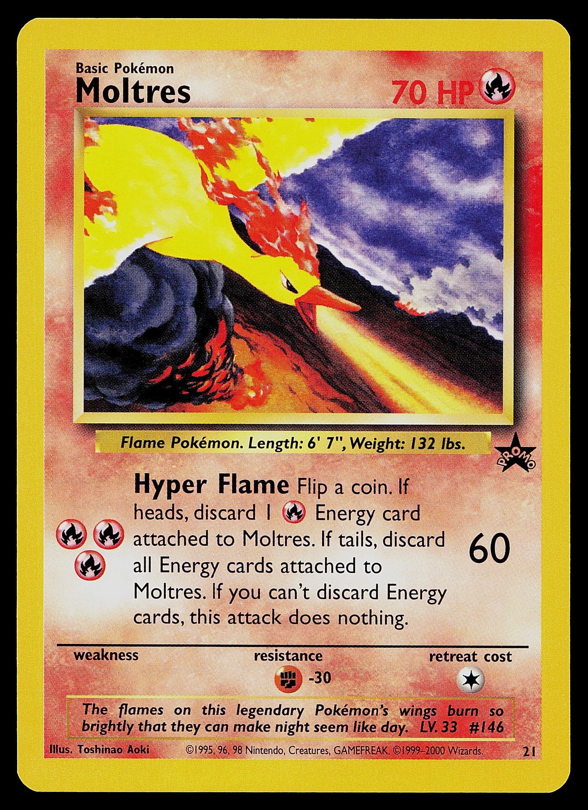 Pokemon Card - Moltres WoTC #21 Promo