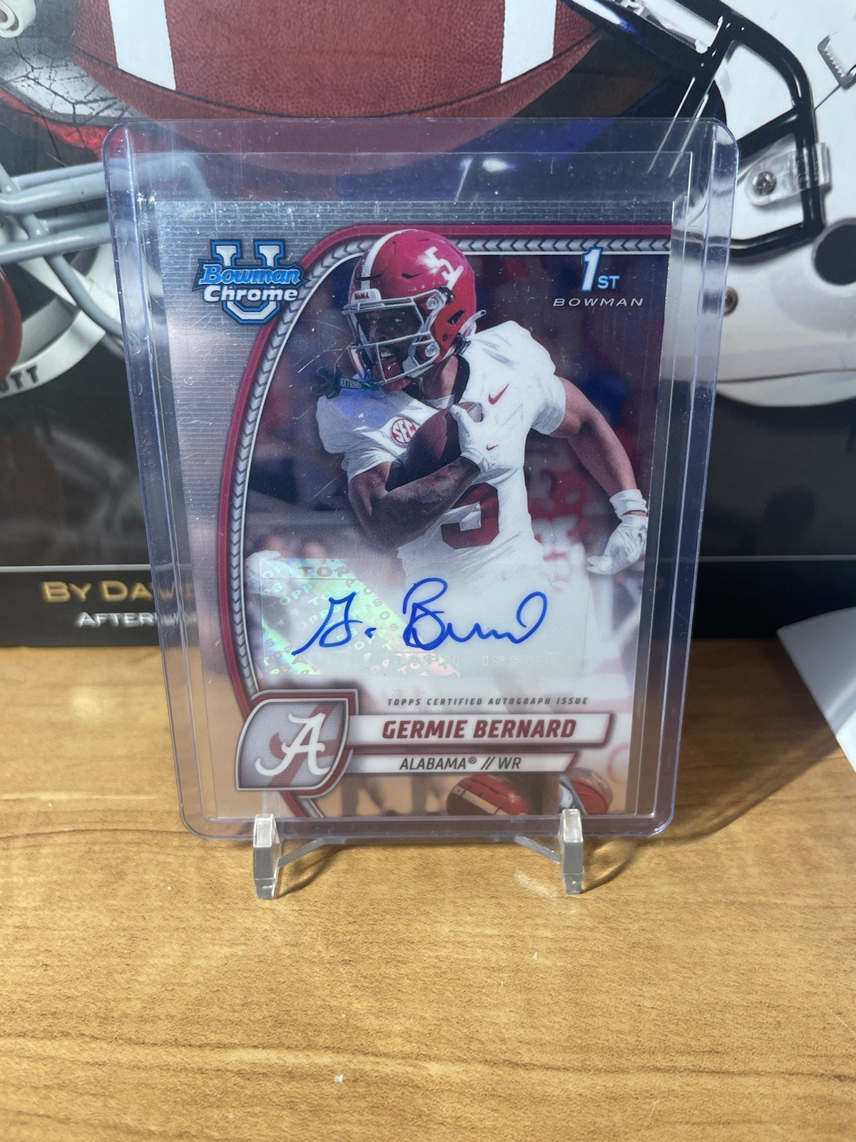 2024 Bowman University Chrome PA-GBE Germie Bernard Autograph