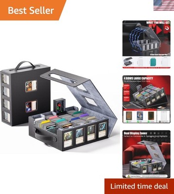 best storage for mtg cards Trading Card Storage Box – 3500+ Magnetic MTG Deck Box with  Handle,Commander