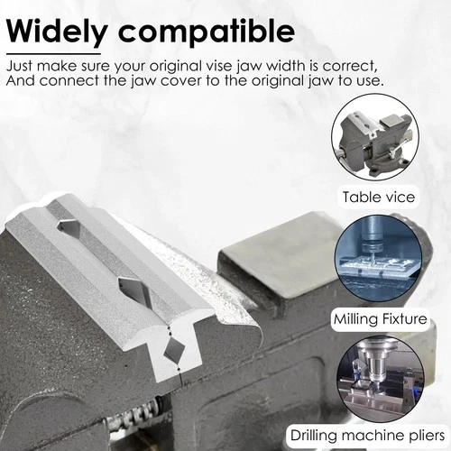 Magnetic Vise Jaw Protectors Aluminum Soft Jaws Bench Vice Covers 4 5 6 Inch AU - Picture 3 of 13