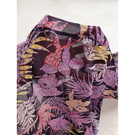 AGENT PROVOCATEUR SOLD OUT RIVA PURPLE MULTI SILK TROUSERS SIZE UK 6  BNWT