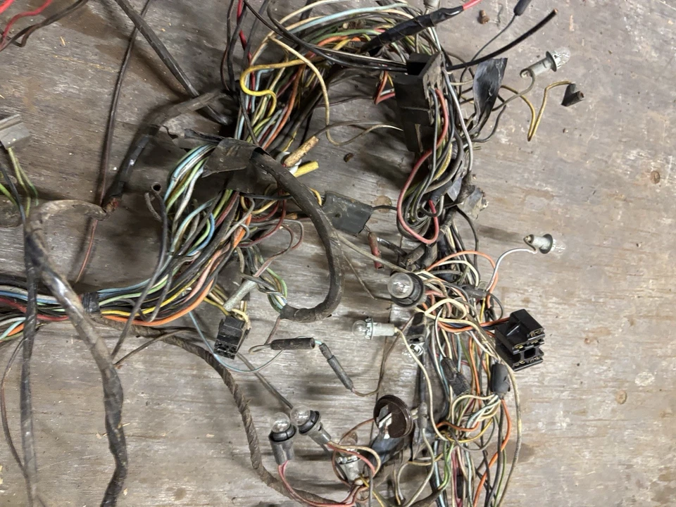 66 1966 FORD Galaxie Galaxy Dash Gauge Fuse Panel Wire Harness Bulkhead Wiring - Image 3 of 4