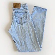 Vintage Levis 550 Jeans Mens 28 x 34 Relaxed Fit Denim Tapered Leg Orange Tab