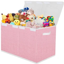 Toy Storage Box for Girls, Large Kids Toy Chest Boxes Organizers and Storage wit