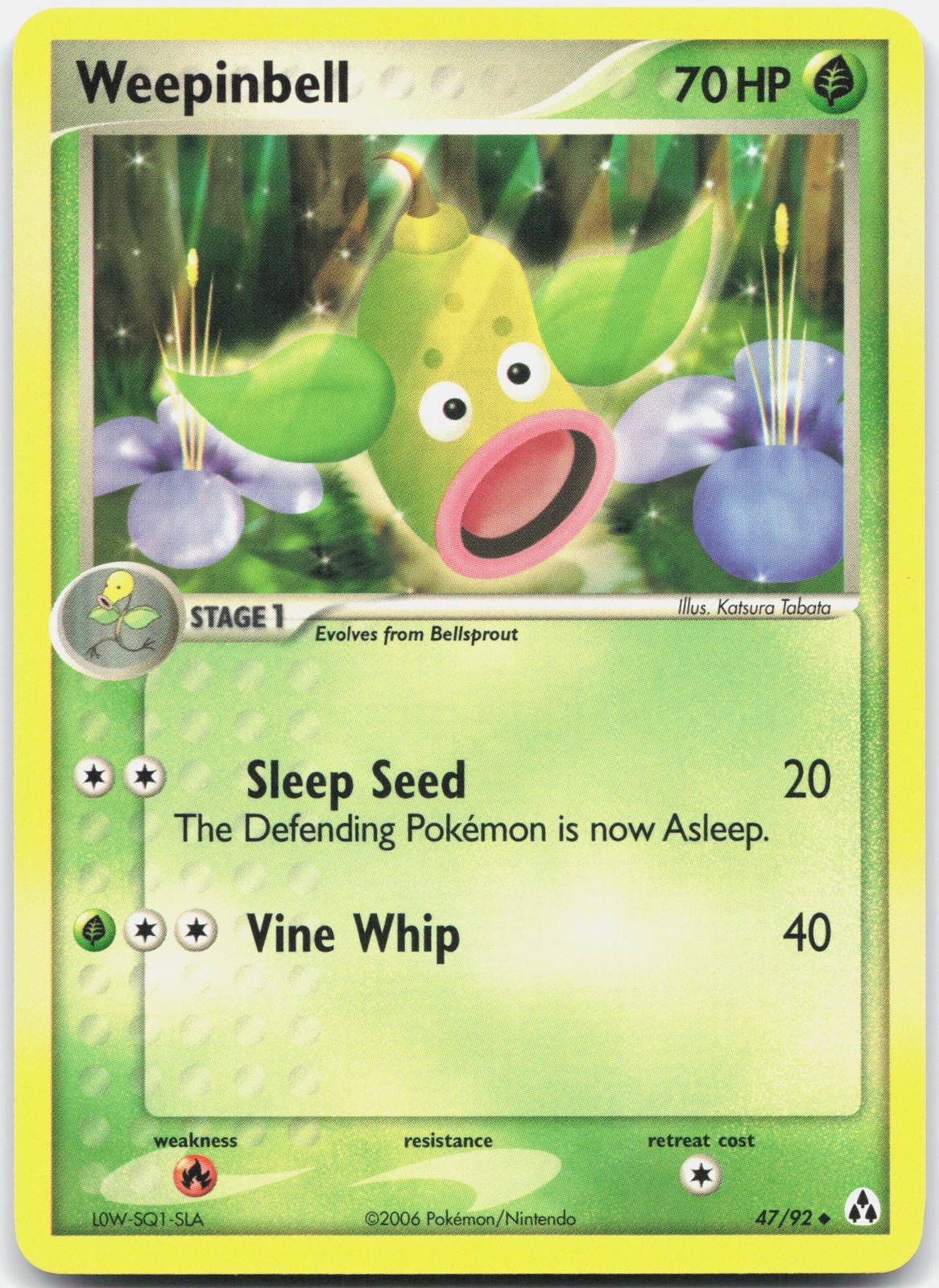 Weepinbell Uncommon Legend Maker 47/92 NM