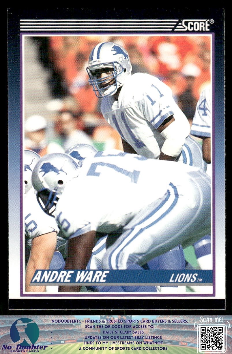1990 Score Rookie & Traded #77T Andre Ware Detroit Lions 90SF