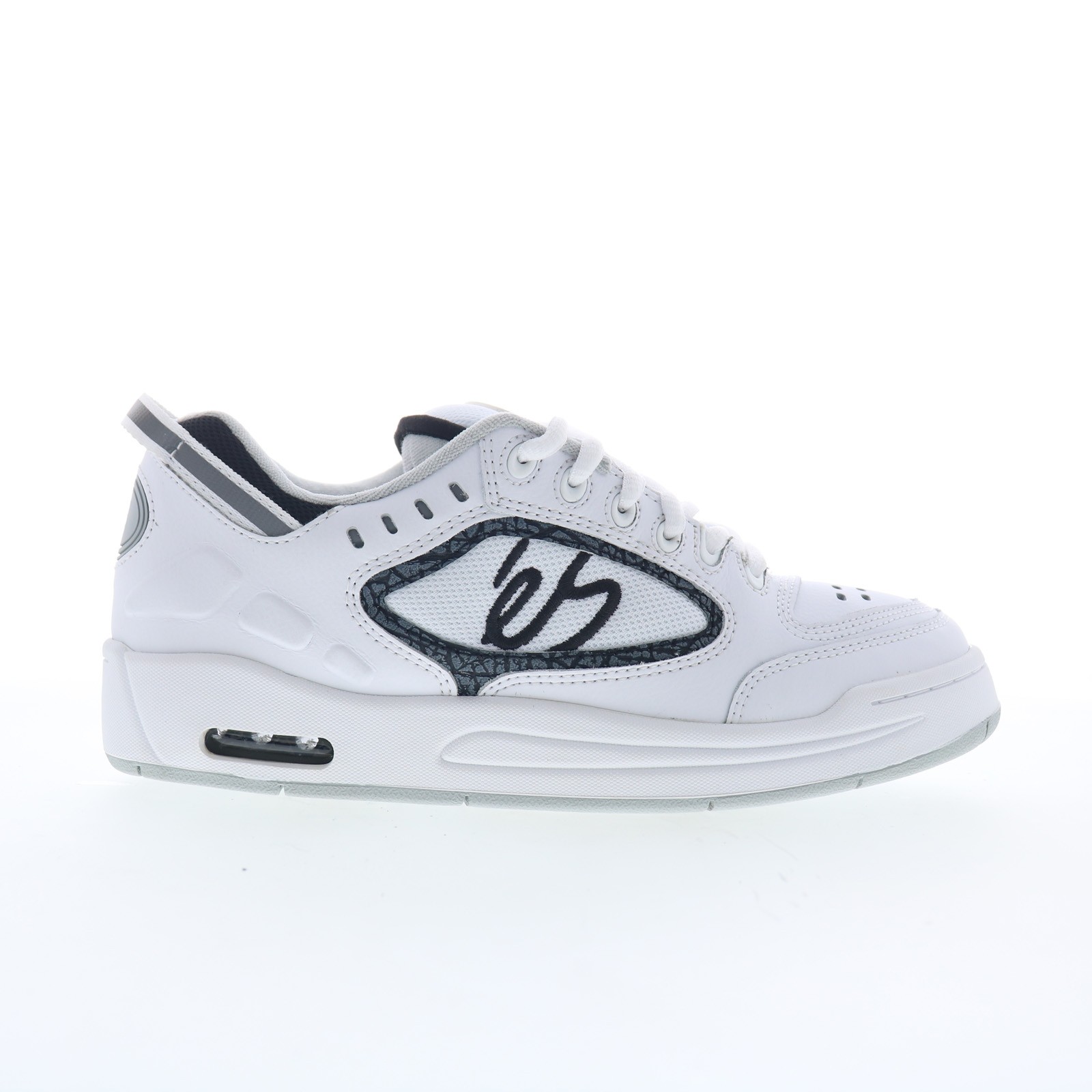 ES Creager 5102000062126 Mens White Leather Skate Inspired Sneakers Shoes