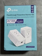 TP-Link Powerline Ethernet Adapter Starter Kit - AV1000 Gigabit Port, Plug&Play,