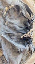 Women's Denim Shorts by SHEIN Blue Sz S Distressed Cut Off Shorts Elastic Waist
