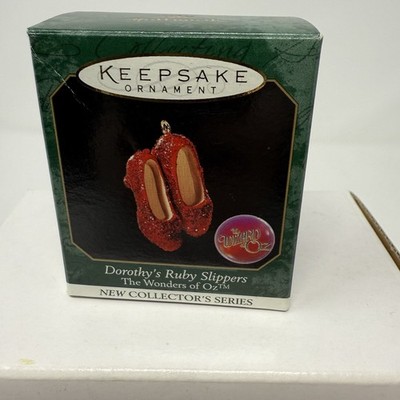 NIB Vintage Dorothy's Ruby Slippers Wonders of Oz Miniature Hallmark