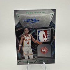 Kobe Bufkin (RC) 1/3 Rookie Patch Auto - 2023-24 Panini Black LOGOMAN! 