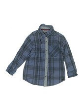 Kenneth Cole Boys Blue Long Sleeve Button-Down Shirt 4