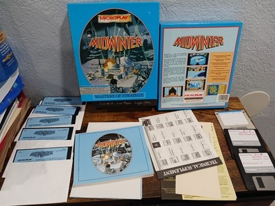 Midwinter PC 1989 Microplay Big Box Complete Vntg 3.5'' & 5.25'' Floppy Tandy IBM