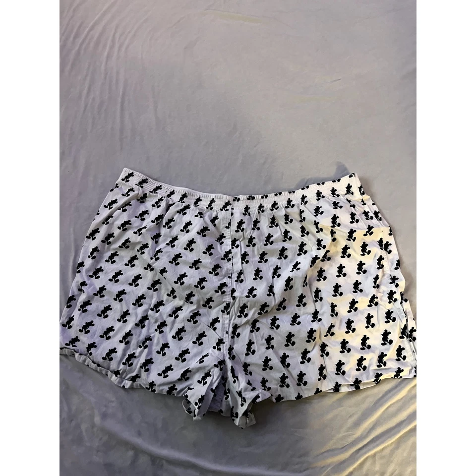 Pantalones Cortos Pijama Mickey Mouse Parques Disney - XXL 100% Algodón Estampado Completo - Nuevos Foto 2 de 4