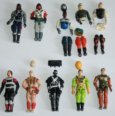 G.I. JOE _ GI JOE _ 10 FIGUREN KONVOLUT _ 10 FIGURES LOT _ HASBRO _ VINTAGE _ #1