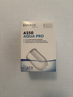 NEW~Genuine Boneco Healthy Air A250~Aqua Pro 2-in-1 Water Filter~By Claro Swiss