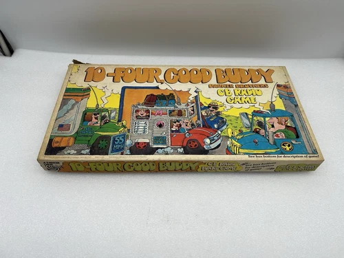 Vtg 1976 Parker Brothers 10-4 Good Buddy CB Trucker Radio Board Game COMPLETE!