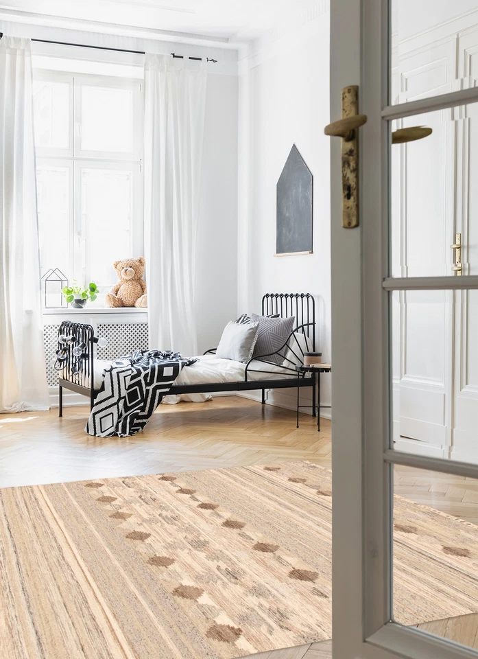 Alfombra Kilim tradicional tejida a mano vintage alfombra de lana oriental de 5'0" x 7'10" Foto 2 de 4