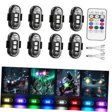 -Pack Wireless LED Strobe Remote Lights  Colors, Anti-Collision  Waterproof 8