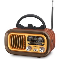 PRUNUS J-150 Small Retro Vintage Radio Bluetooth, Portable Radios AM FM Trans...