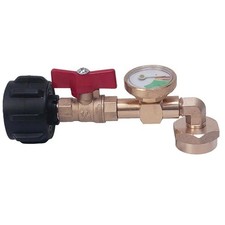 For QCC1 Propane For gas Cylinder Adapter with Glow Gauge and Control Valve