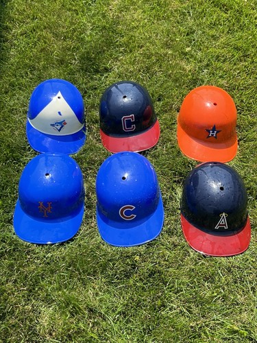 Lot Of 6 Vintage Laich Full Size 1969 MLB Plastic Batting Helmets Souvenir - Picture 1 of 9