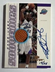 2000-01 Upper Deck MVP Game Used Souvenirs KM-SA Ball Auto Karl Malone 15/25