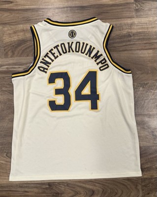 Giannis Antetokounmpo Milwaukee Brewers Men's XL Jersey Brew Crew Bucks ESPN #34