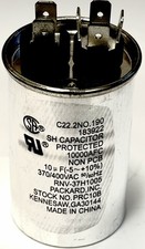 10MFD 370VAC, 10uF 370V, 10mF 370V, PRC10, G31-789, 65x42mm, Run Capacitor