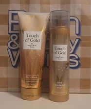 Bath & Body Works TOUCH OF GOLD Body Cream & Fine Fragrance Mist 