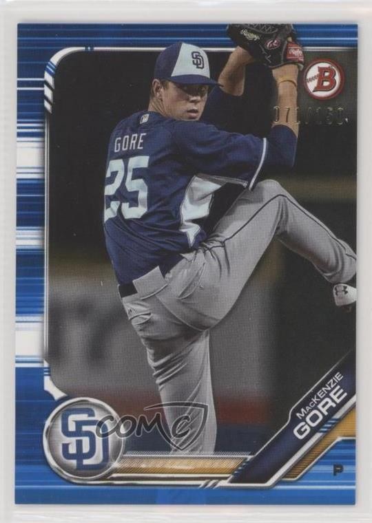 2019 Bowman Prospects Blue 71/150 Mackenzie Gore #BP-73 j6a