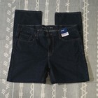 Old Navy Built-In Tough Mens Straight Fit Dark Wash Blue Denim Jeans 5-Pocket — photo 2