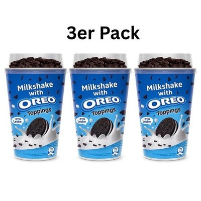 Oreo Milkshake mit Toppings 200ml 3x Pack  Cremiger Cookies & Cream Milchshake