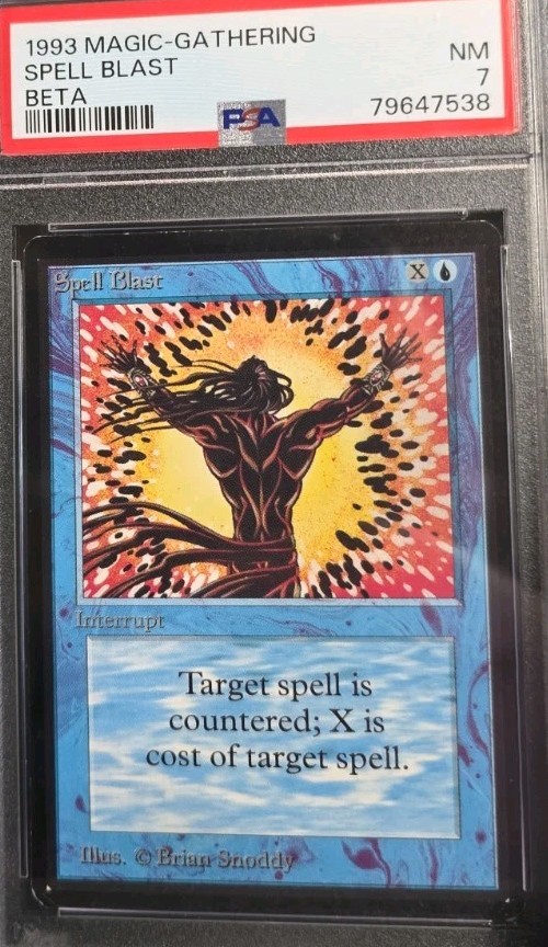 1993 MAGIC THE GATHERING BETA SPELL BLAST MTG GRADED PSA 7 LIMITED EDITION