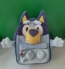 HER UNIVERSE BLUEY DOG PLUSH FIGURAL MINI BACKPACK USED