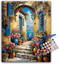 Paint by Numbers Kit for Adults - Seaside Acrylic Adult Paint by Number Kits on