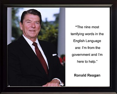 Ronald Reagan ''The nine most'' Quote 8x10 Framed Photo