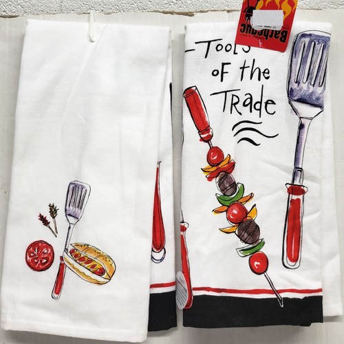 JUEGO DE 2 LAS MISMAS TOALLAS DE ALGODÓN JUMBO (16x26") BARBACOA, HERRAMIENTAS DEL COMERCIO, PINCHO KBOB, KDD - Imagen 8 de 11